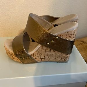 Bronze High heel wedge